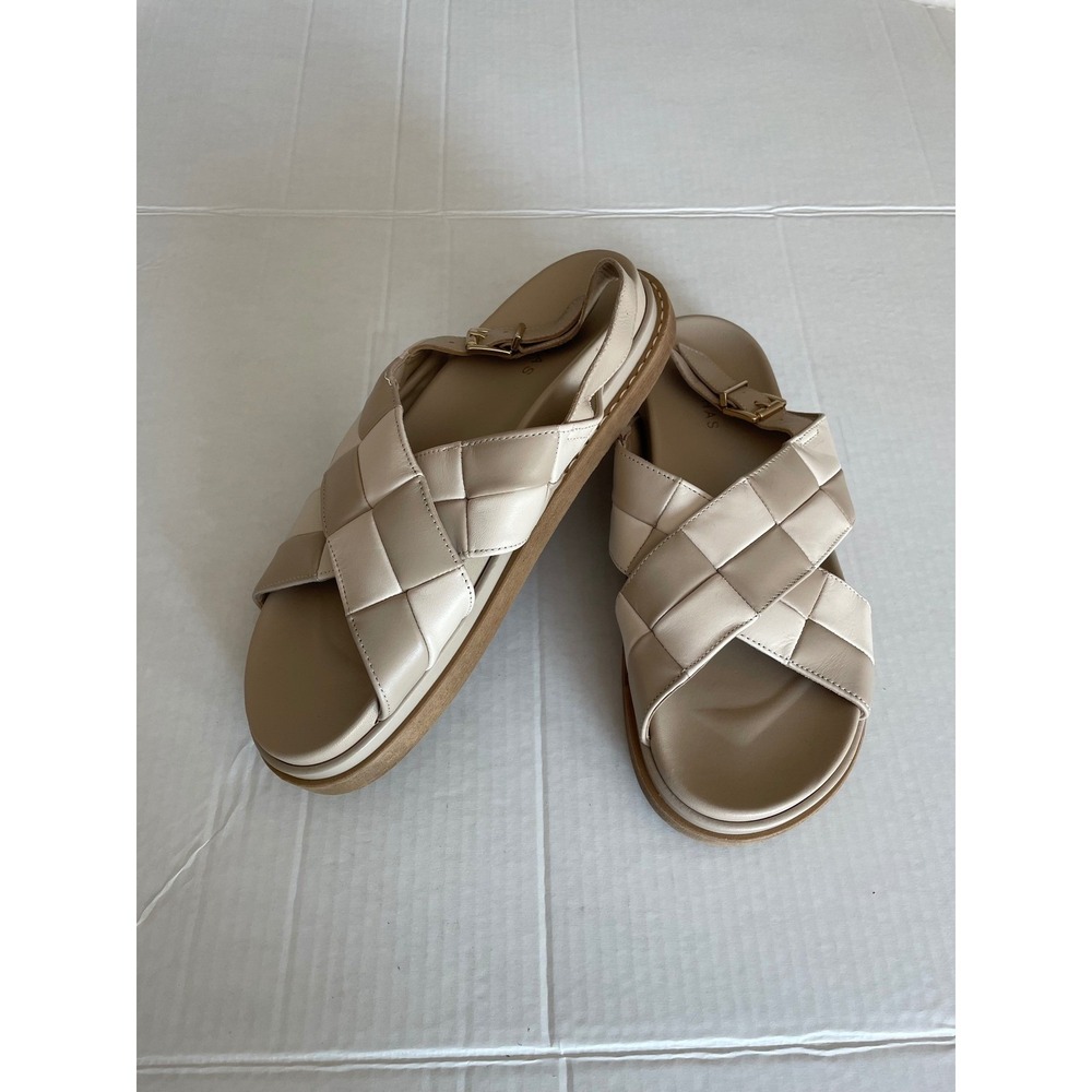 Alohas Marshmallow Scacchi Sandal Leather Quilted Platform 41/Women US 10/10.5 - Picture 9 of 9